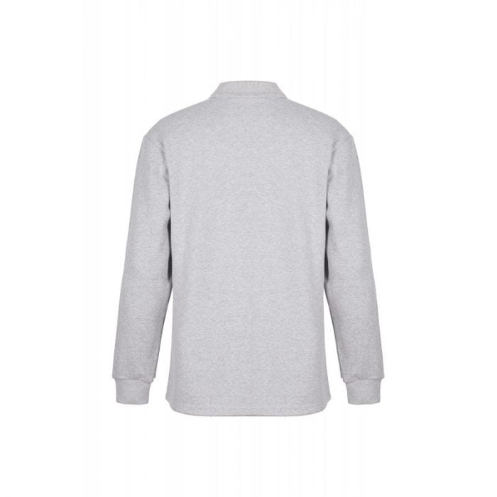 Toptan | Polo Yaka Gri Sweatshirt | 2 iplik - Görsel 2