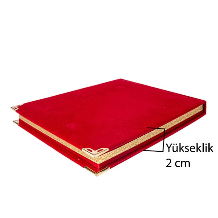 Kadife Kutulu Plaket | 15cm*20cm | Kırmızı - Görsel 2