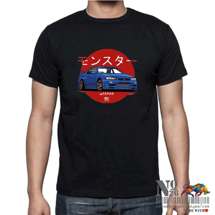 Nissan R-34 GTR | Unisex Tişört - Görsel 2