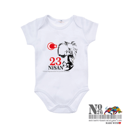 23 Nisan Ulusal Egemenlik ve Çocuk Bayramı | Baskılı Bebek Zıbın
