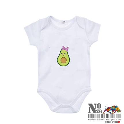 Avokado Baskılı Bebek Body