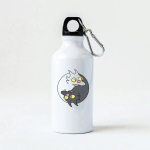 Kancalı Beyaz Su Matarası | 600 ml | Kedi Döngüsü