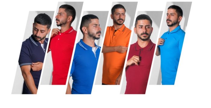 Toptan Polo Yaka Penye Tişört | Kol ve Yaka Şeritli - Görsel 2