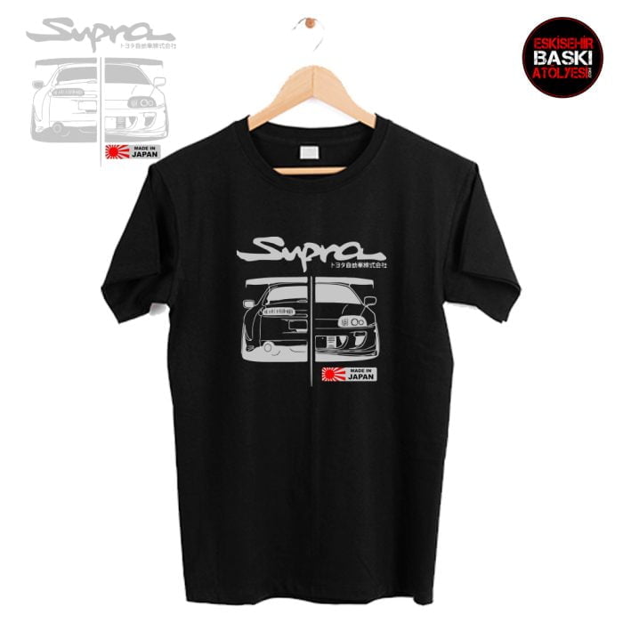 Supra Baskılı %100 Pamuk Unisex Kısa Kollu Tişört - Görsel 1