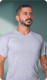 Toptan V Yaka | %100 Pamuk Tişört