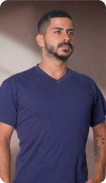 Toptan V Yaka | %100 Pamuk Tişört - Görsel 2