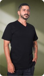 Toptan V Yaka | %100 Pamuk Tişört - Görsel 3