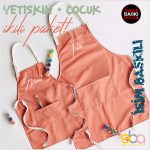 Yetişkin + Çocuk Önlük Seti Bedenlerde 2'li Paket - Görsel 2