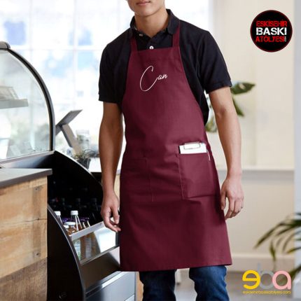 Premium Duck Kumaş Önlük | Bordo