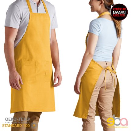 Premium Duck Kumaş Önlük | Sarı