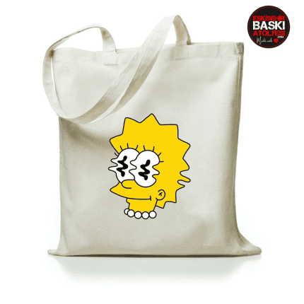 Lisa Simpson Baskılı 35x40 Bez Çanta