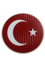 7 cm Çapında Türk Bayrağı TPU Arma Patch – Yüksek Kalite