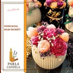 Parla Candela El Yapımı Goncagül Buketi | Vazolu - Görsel 2
