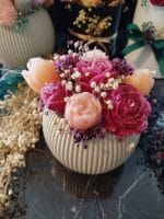 Parla Candela El Yapımı Goncagül Buketi | Vazolu