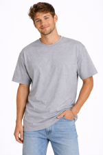 Premium Oversize Tişört – 240 GSM %100 Pamuk / Compact Penye | Gri - Görsel 4