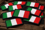 İtalya Bayrağı Nakış Arma Patch (7x4 cm) – Velcro / Cırtlı - Görsel 2