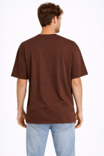 Premium Oversize Tişört – 240 GSM %100 Pamuk / Compact Penye | Kakao - Görsel 2