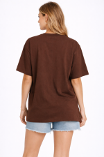 Premium Oversize Tişört – 240 GSM %100 Pamuk / Compact Penye | Kakao - Görsel 4